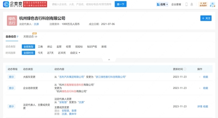 品牌煥新，智行未來 吉利旗下“吉氪智能”正式更名為“綠色吉行”